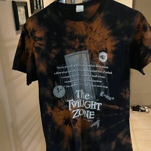 Twilight Zone Black and Orange Tie-Dye T-Shirt